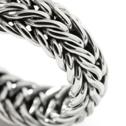 Women John Hardy Soft^Kami Chain Band Ring, Sterling Silver, Wide