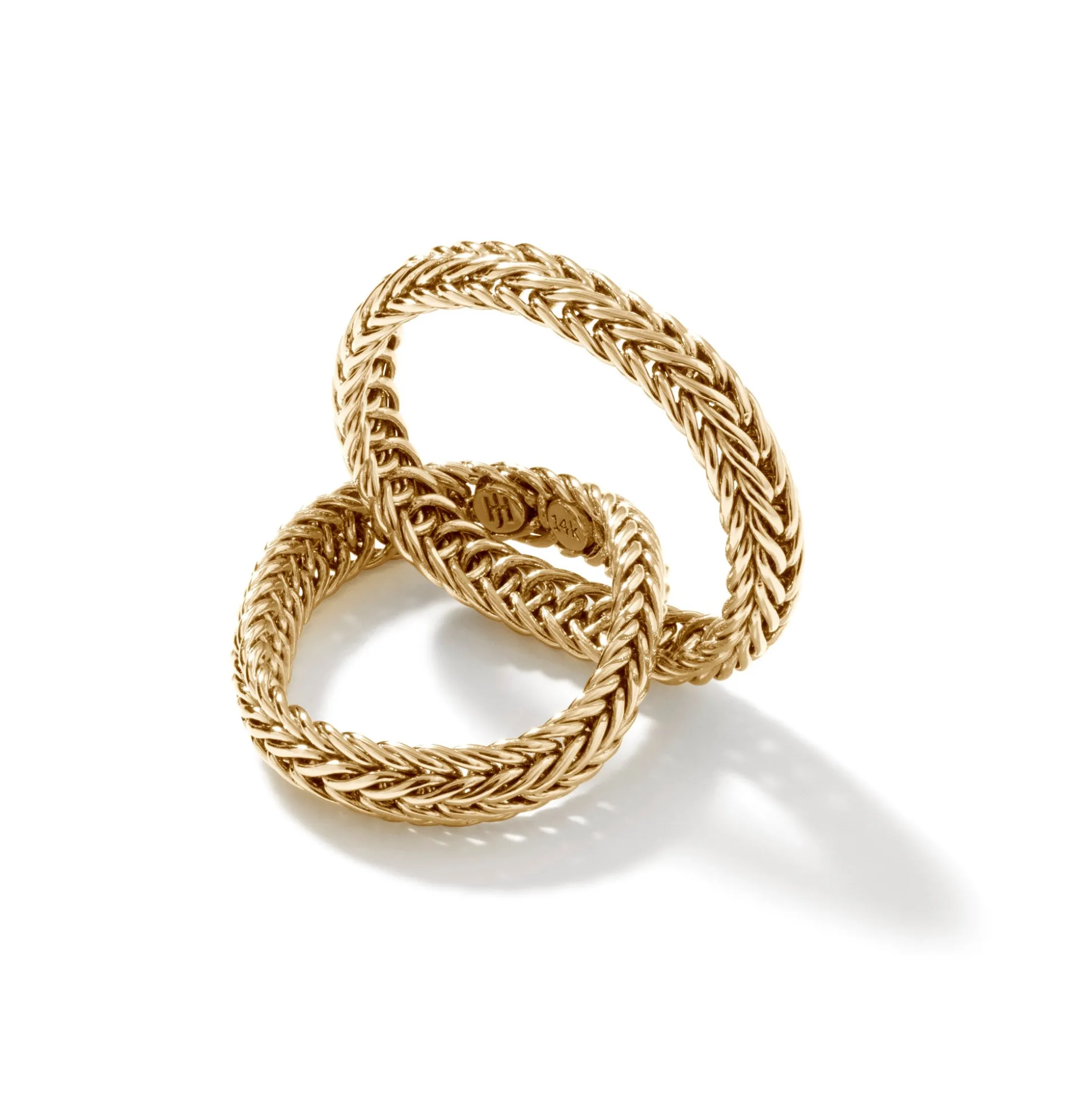 Women John Hardy Soft^Kami Chain Crossover Ring, Gold, 4.5Mm