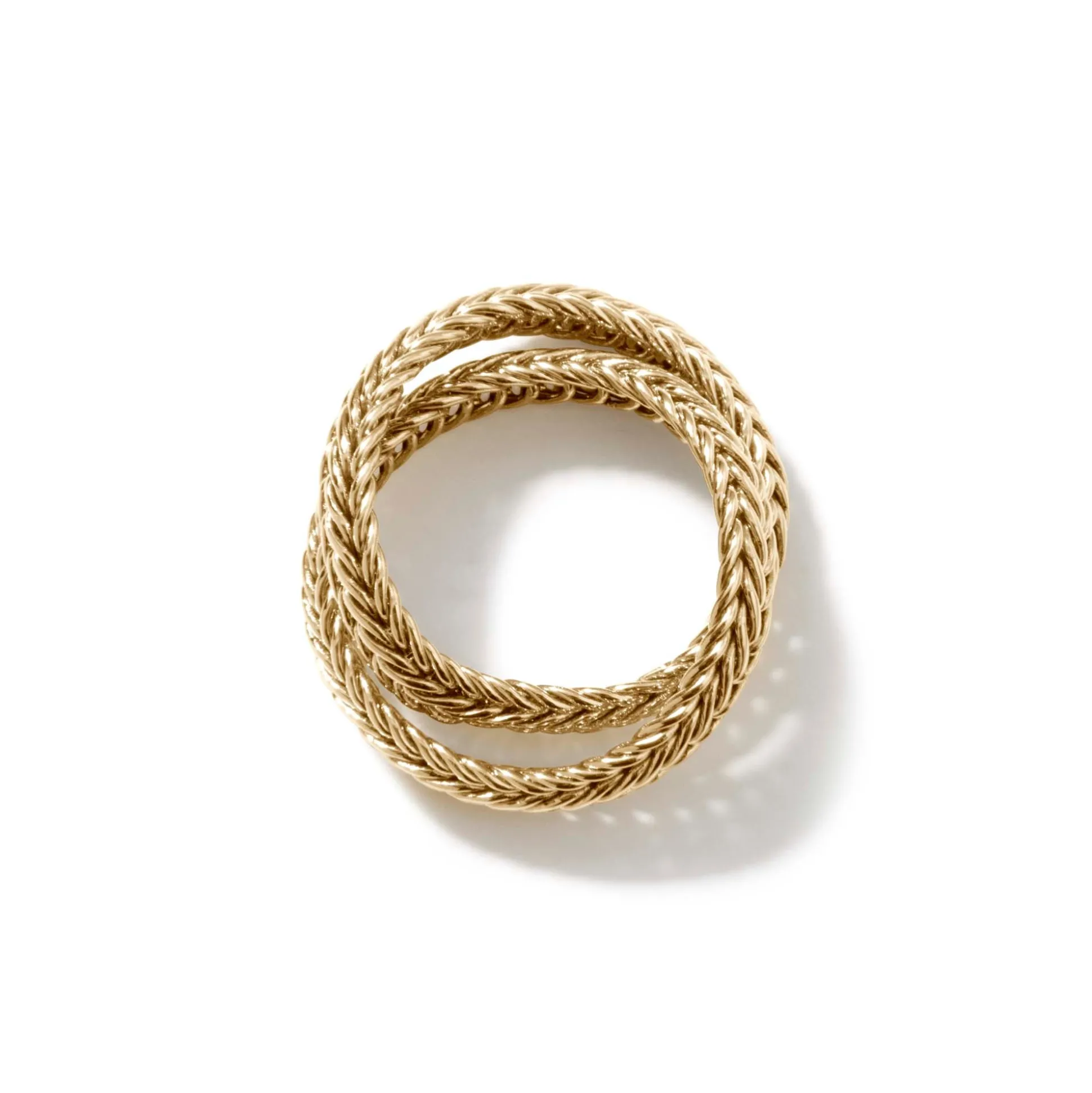 Women John Hardy Soft^Kami Chain Crossover Ring, Gold, 4.5Mm