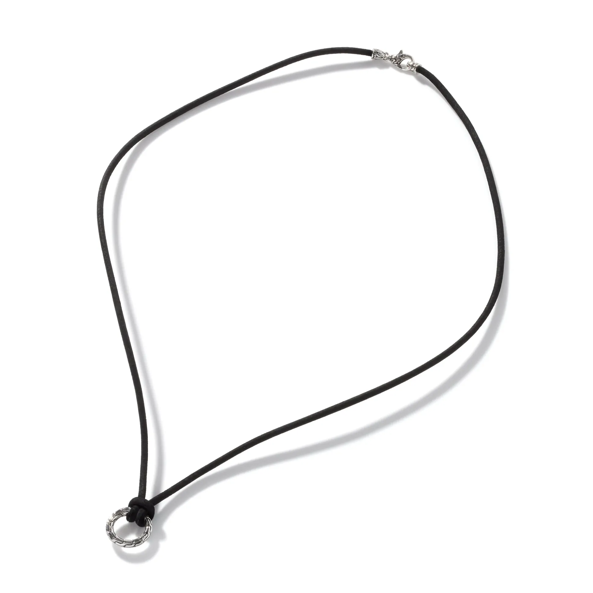 Men John Hardy Tags & Pendants^Keyring Necklace, Leather, Sterling Silver