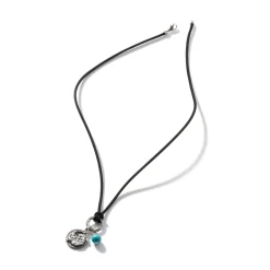 Men John Hardy Tags & Pendants^Keyring Necklace, Leather, Sterling Silver