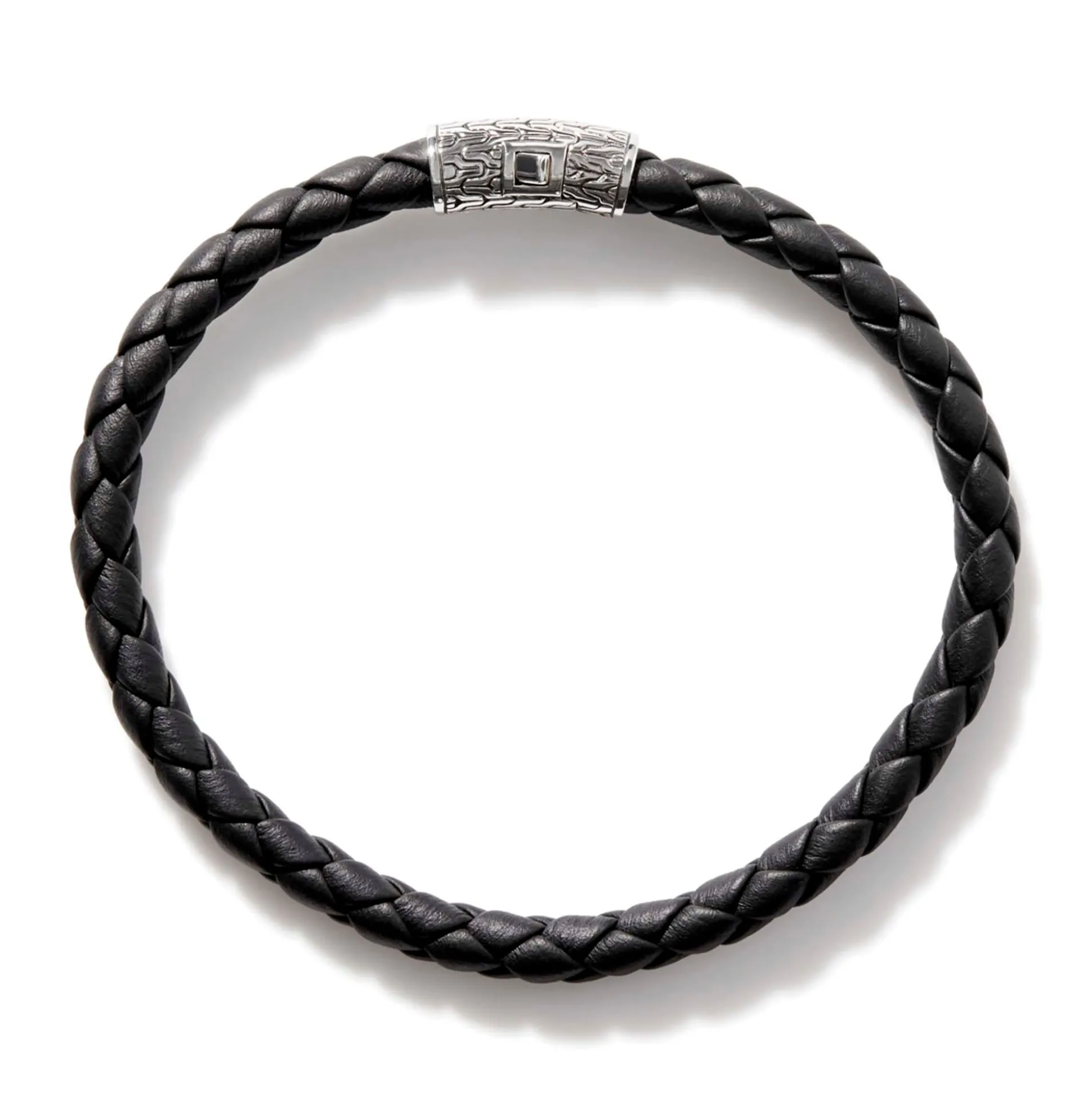 Men John Hardy Leather, Cord & Rubber^Leather Bracelet, Sterling Silver