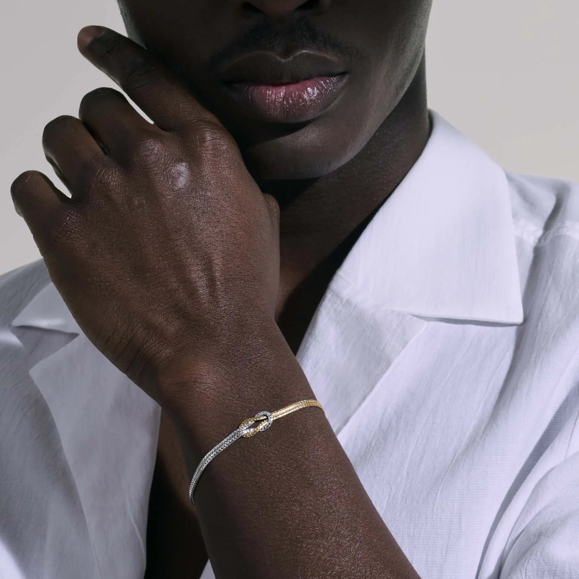 Men John Hardy Chains^Love Knot Bracelet, Gold, 1.8Mm