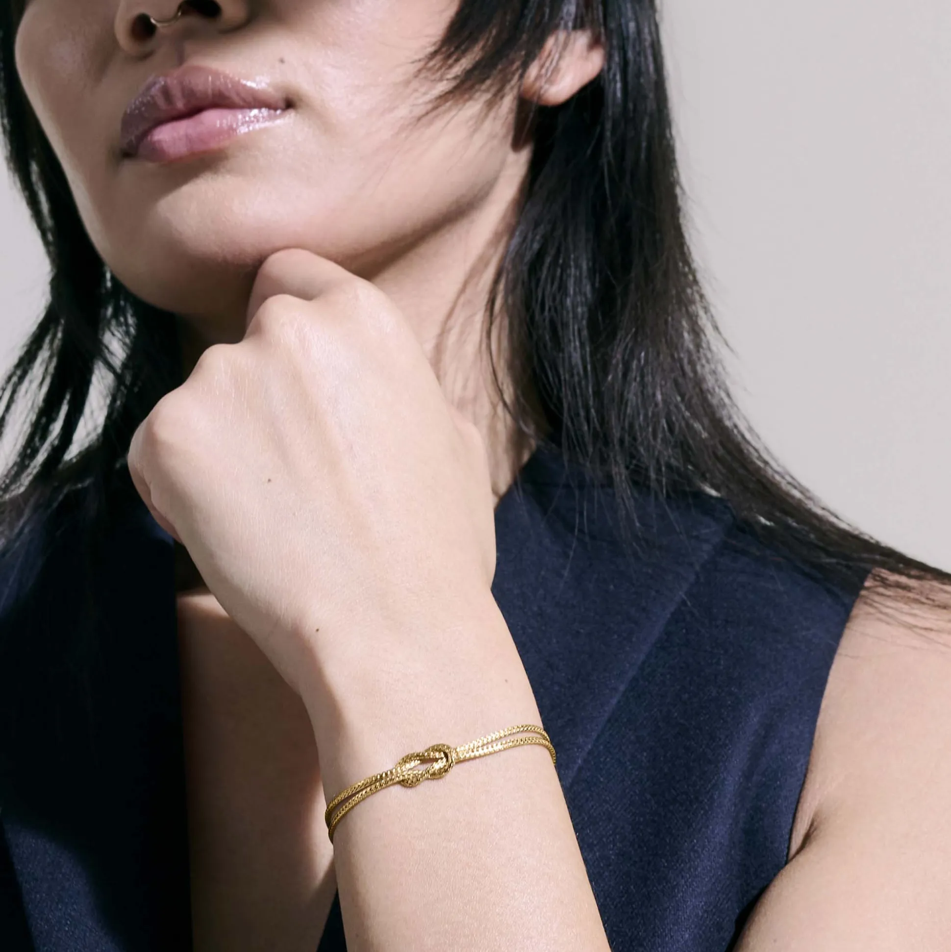 Men John Hardy Chains^Love Knot Bracelet, Gold, 1.8Mm
