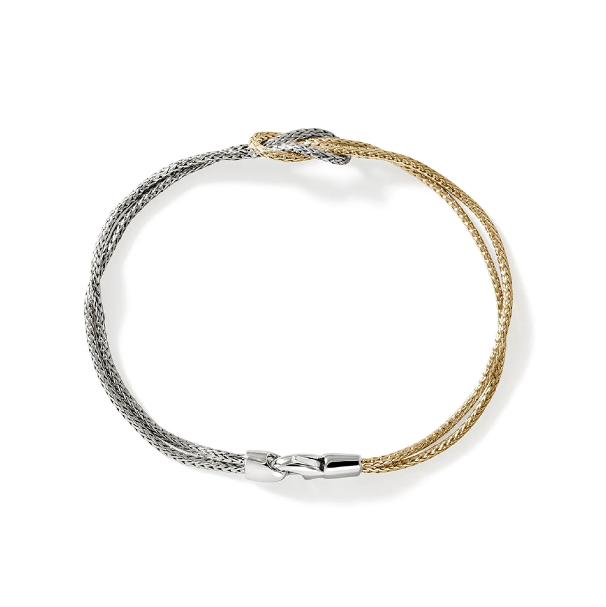 Men John Hardy Chains^Love Knot Bracelet, Gold, Silver, 1.8Mm