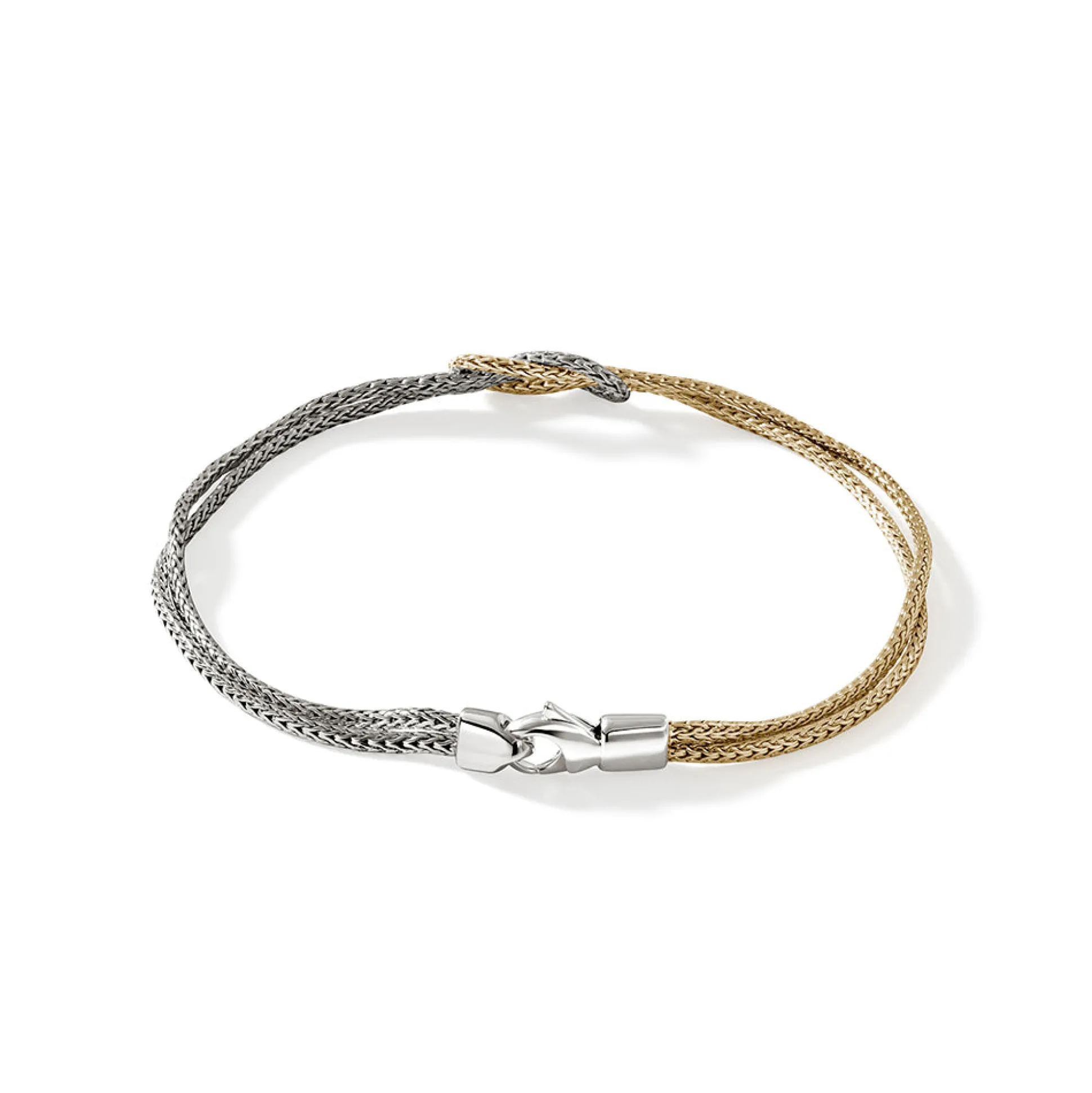 Men John Hardy Chains^Love Knot Bracelet, Gold, Silver, 1.8Mm