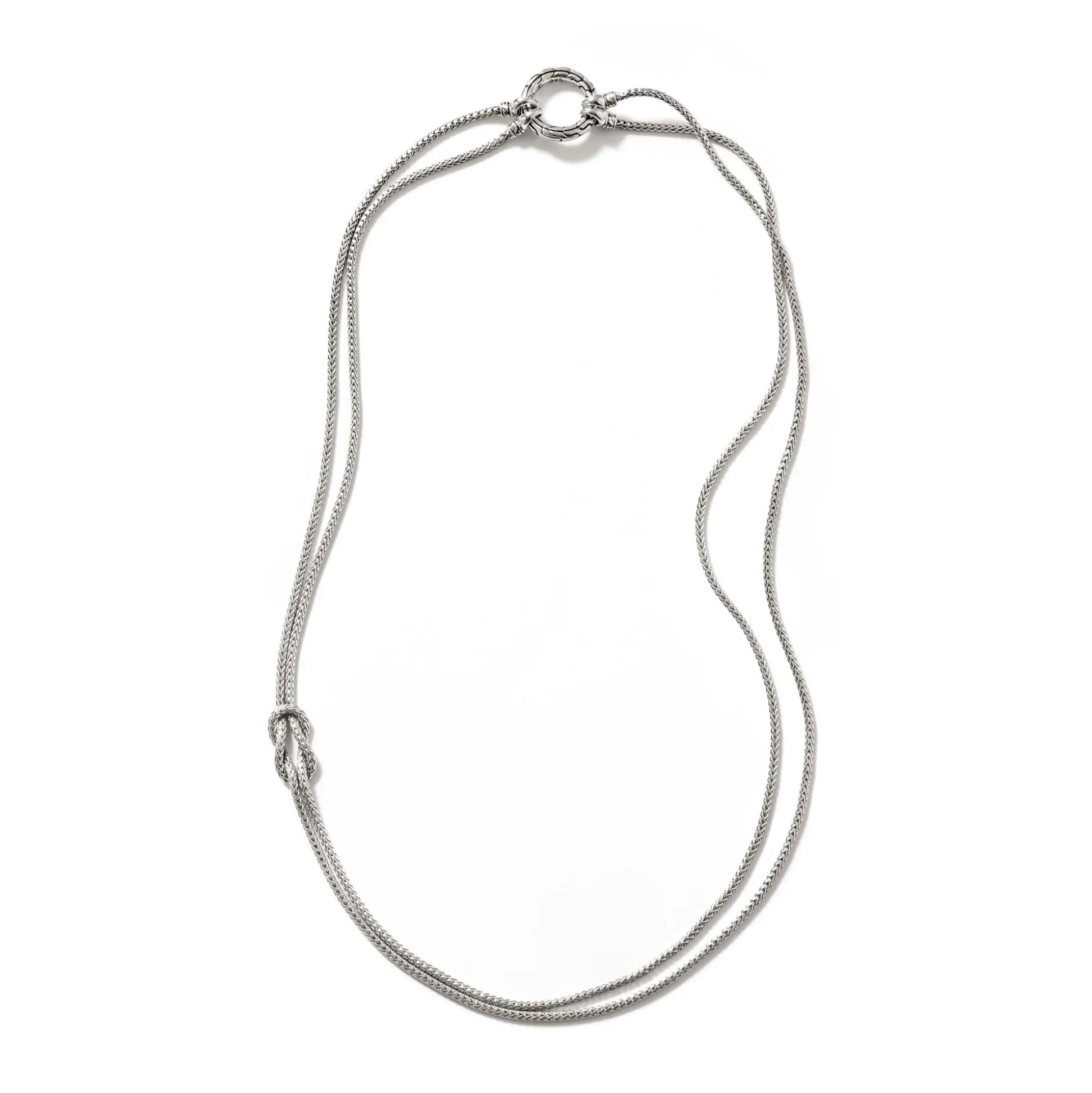 Women John Hardy Layering^Love Knot Convertable Necklace, Silver, 1.8Mm