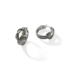 Women John Hardy Statement^Love Knot Hoop Earring, Sterling Silver