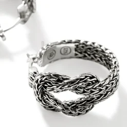 Women John Hardy Statement^Love Knot Hoop Earring, Sterling Silver