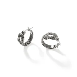 Women John Hardy Statement^Love Knot Hoop Earring, Sterling Silver