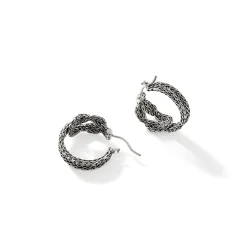 Women John Hardy Statement^Love Knot Hoop Earring, Sterling Silver