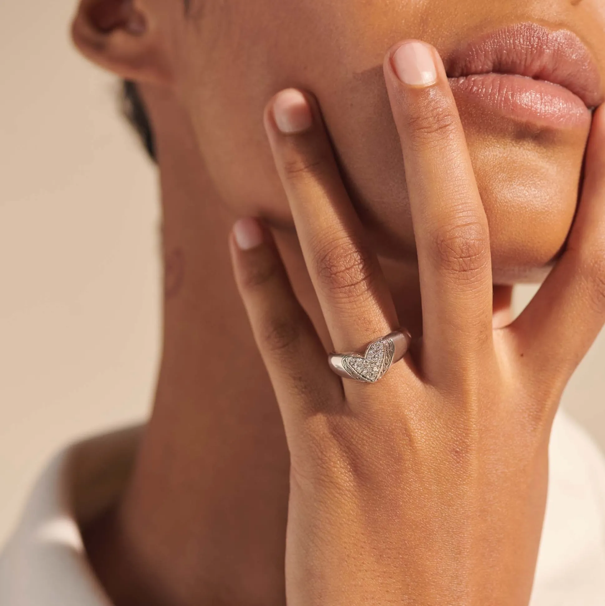Women John Hardy Statement^Manah Ring, Sterling Silver, Diamonds