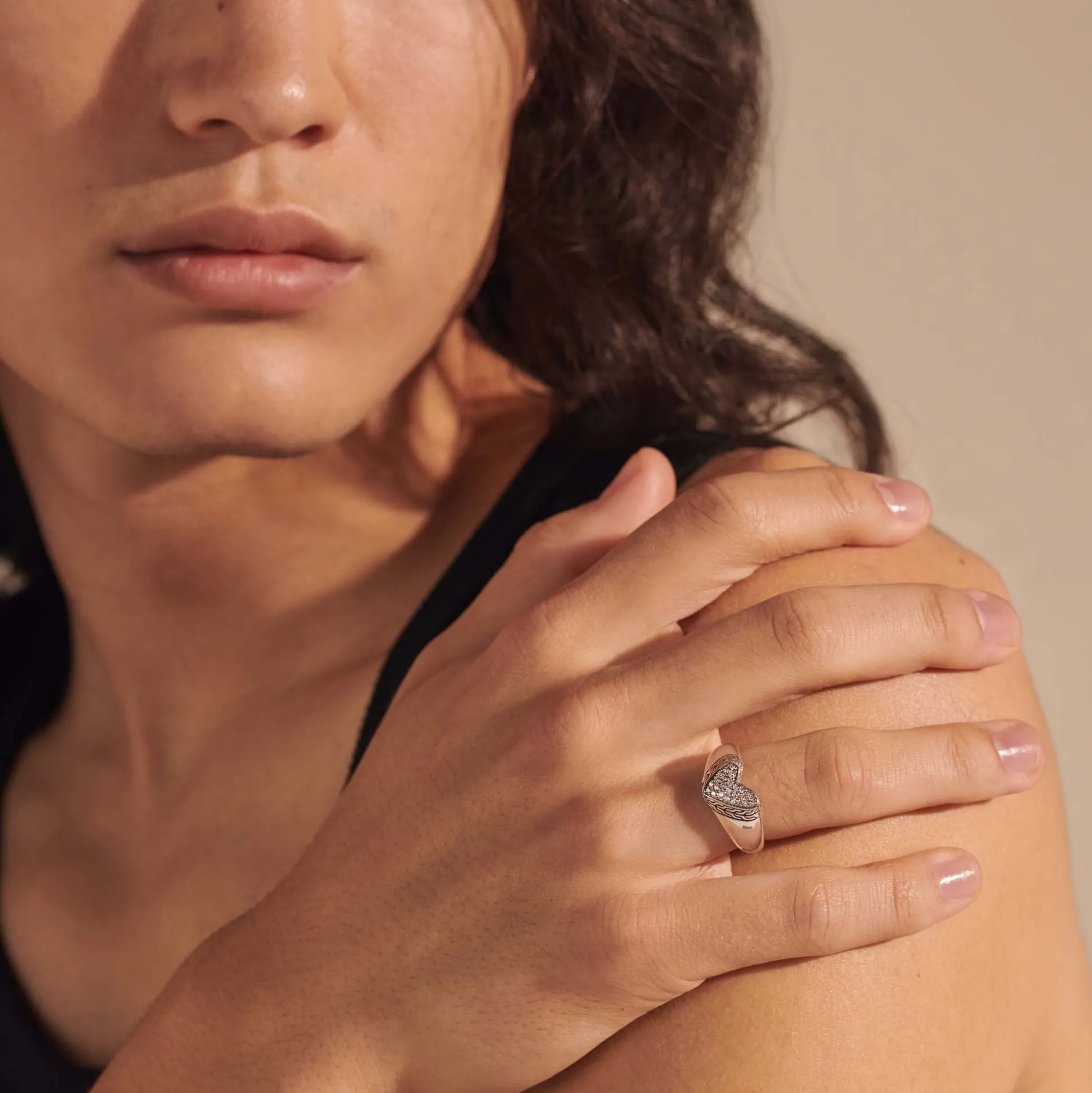 Women John Hardy Statement^Manah Ring, Sterling Silver, Diamonds