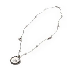 Women John Hardy Pendants^Moon Door Necklace, Dark Silver, Diamonds