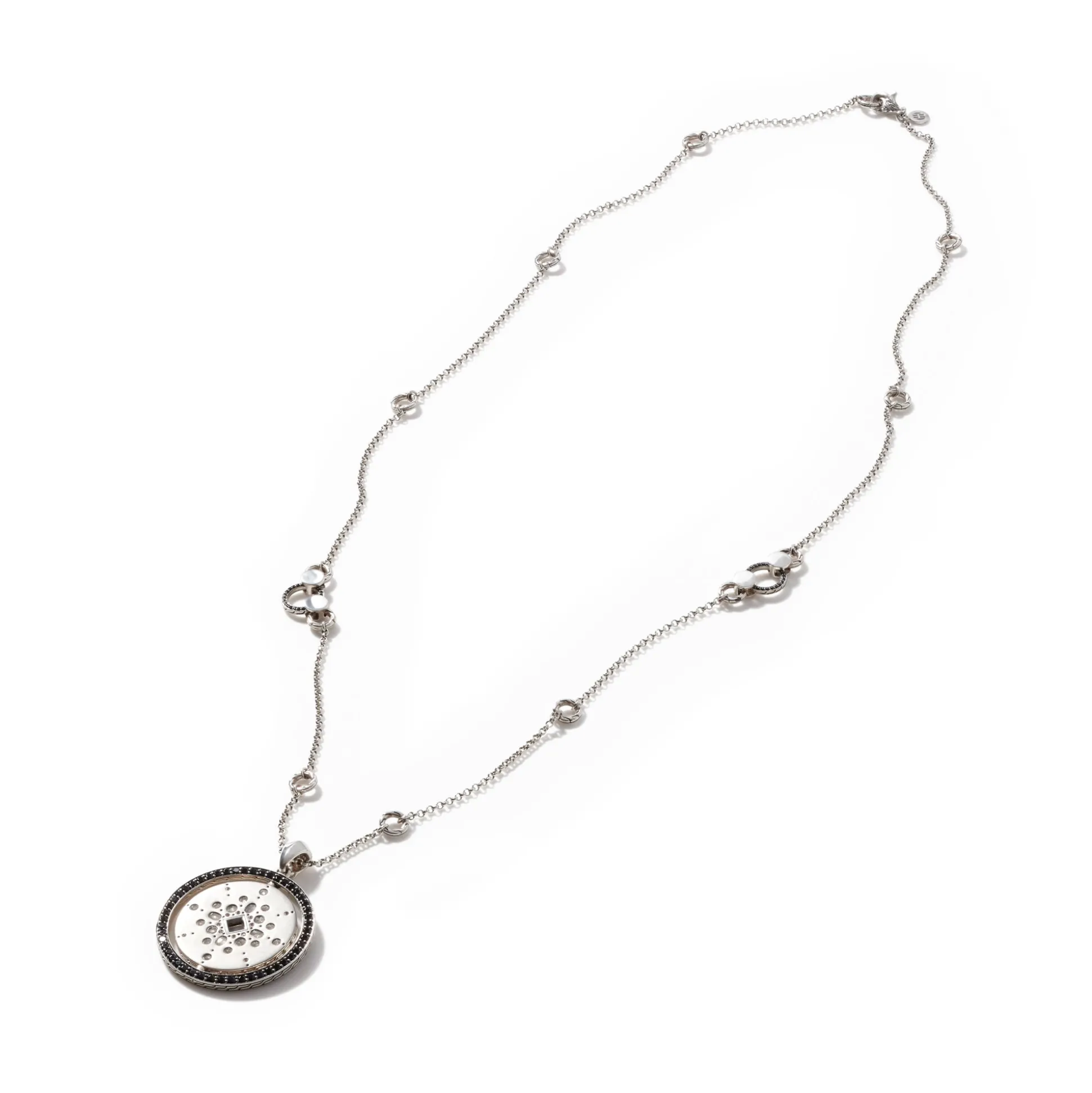 Women John Hardy Pendants^Moon Door Necklace, Dark Silver, Diamonds