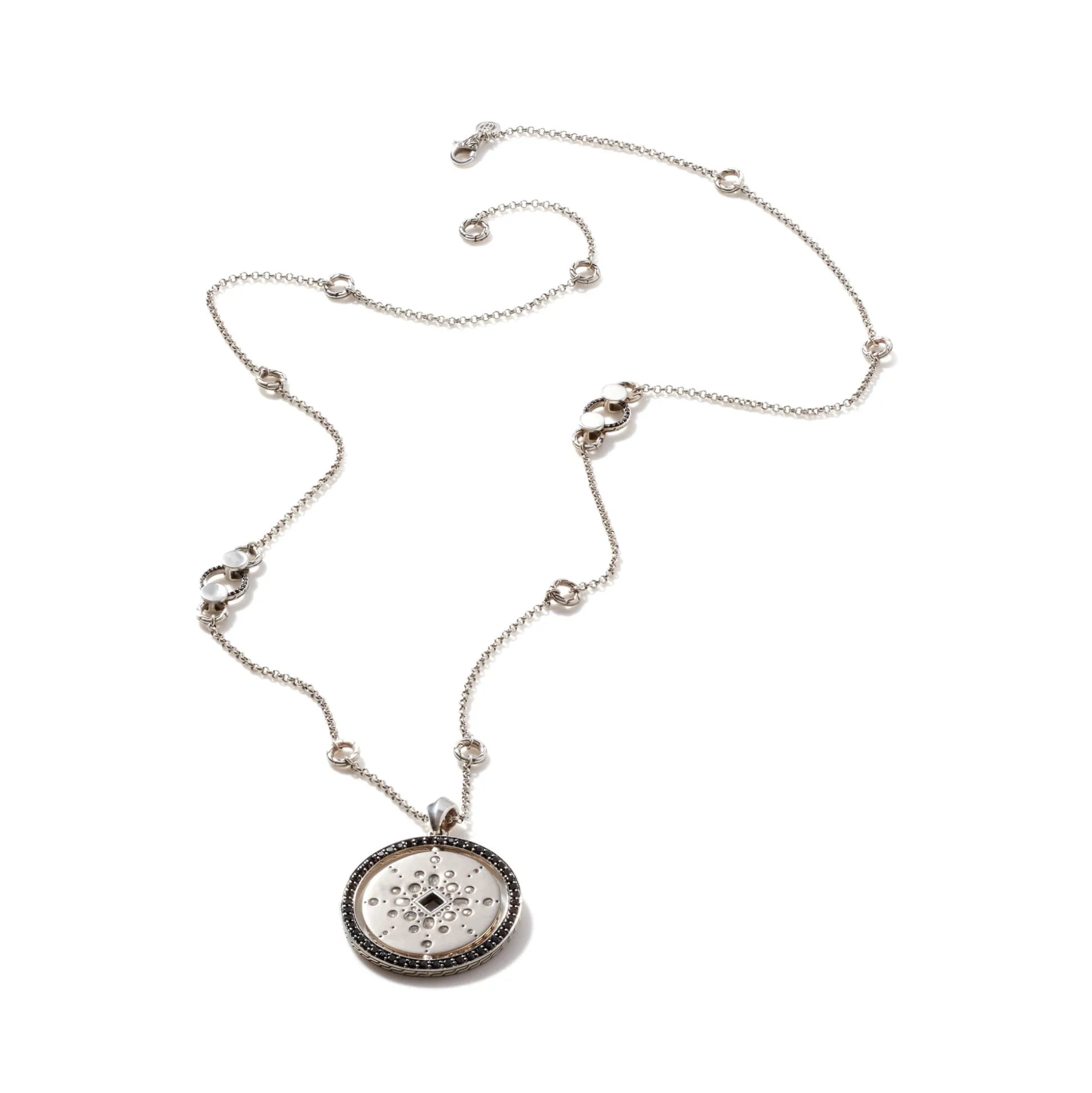 Women John Hardy Pendants^Moon Door Necklace, Dark Silver, Diamonds