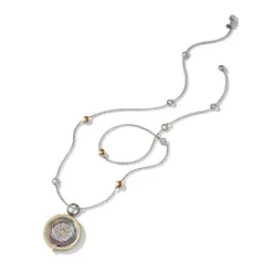 Women John Hardy Pendants^Moon Door Necklace, Gold, Silver, Pave