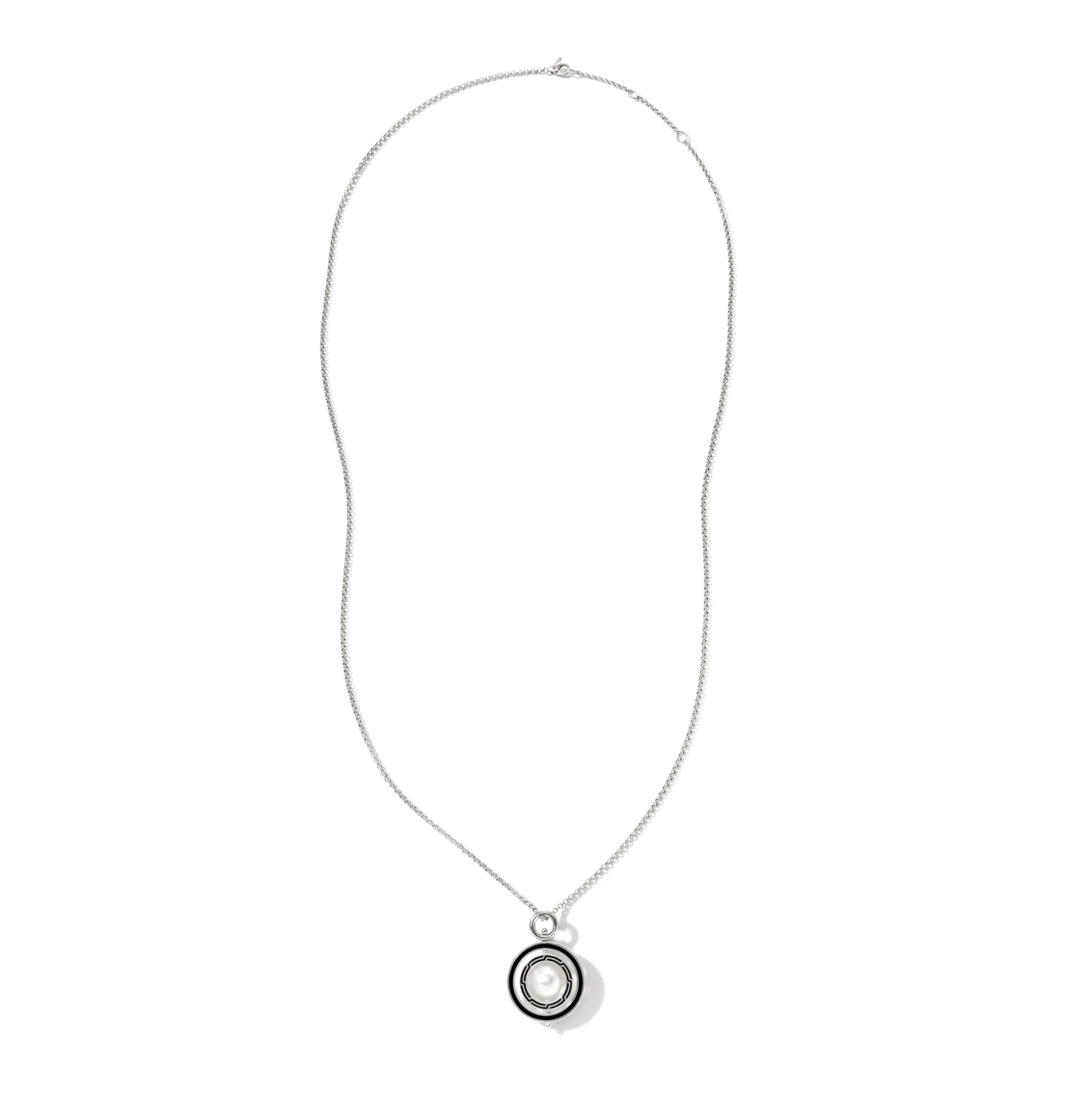 Women John Hardy Pendants^Moon Door Necklace, Silver, Leather, Pearl