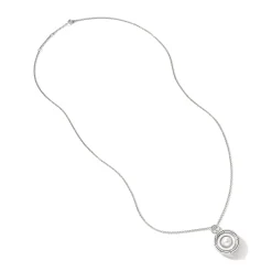Women John Hardy Pendants^Moon Door Necklace, Silver, Leather, Pearl