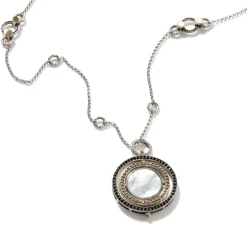 Women John Hardy Pendants^Moon Door Necklace, Silver, Gold, Pave, Pearl