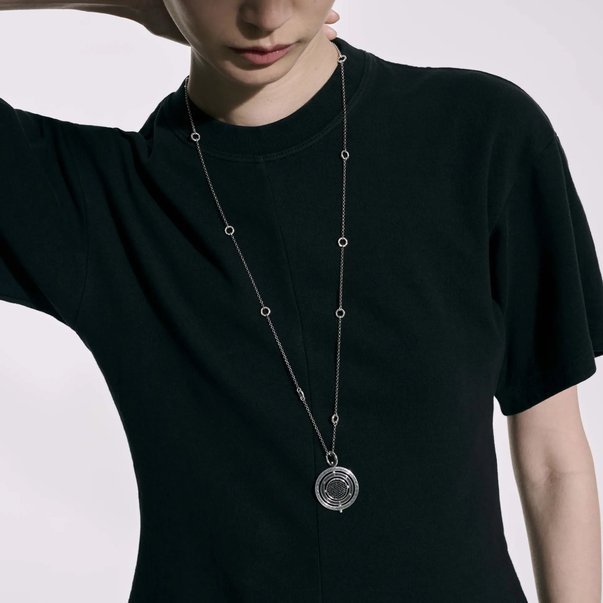 Women John Hardy Pendants^Moon Door Necklace, Sterling Silver, Pave