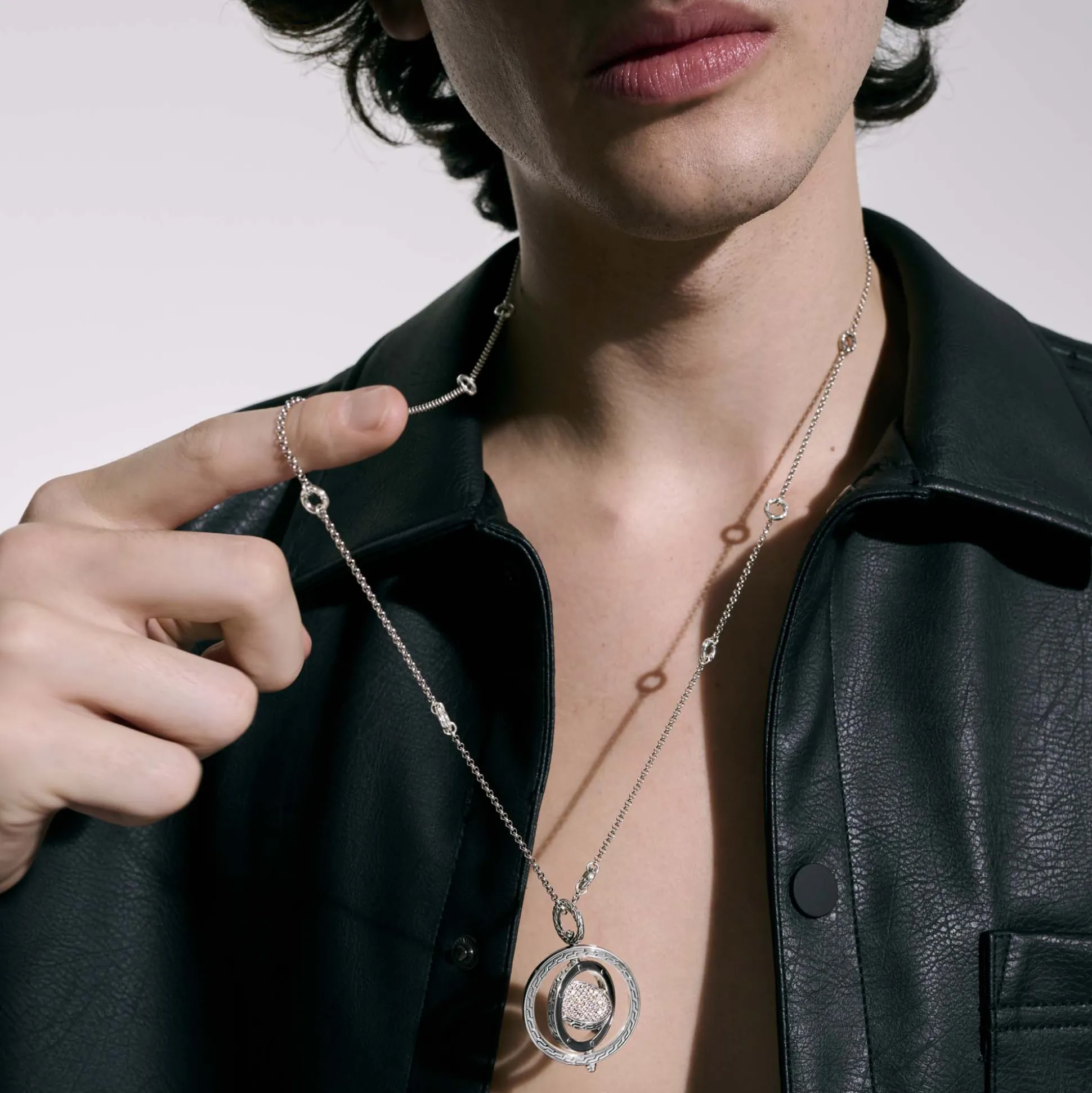 Women John Hardy Pendants^Moon Door Necklace, Sterling Silver, Diamonds