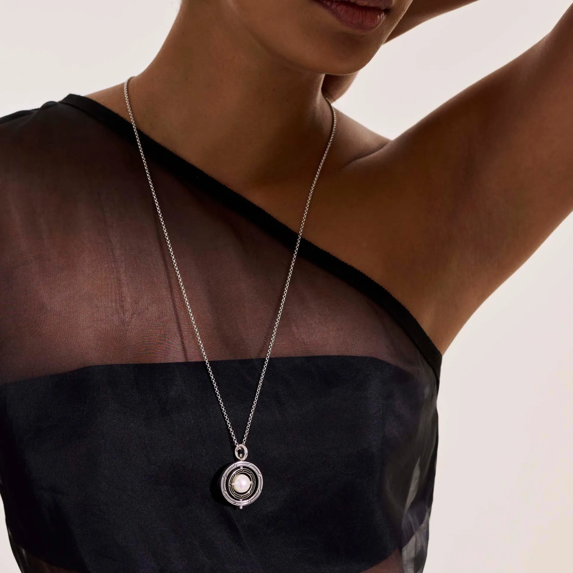 Women John Hardy Pendants^Moon Door Necklace, Sterling Silver, Pearl