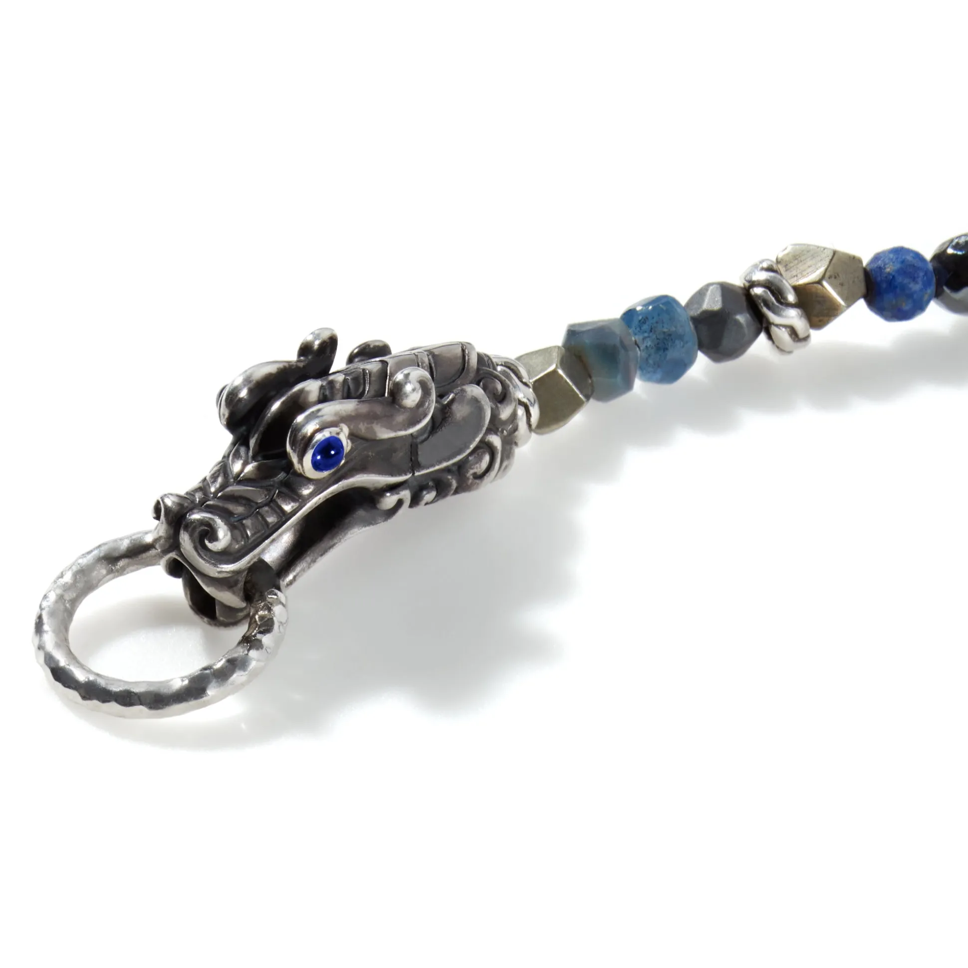 Men John Hardy Beads^Naga Beaded Bracelet, Silver, Gemstones