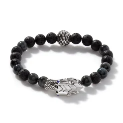 Men John Hardy Beads^Naga Beaded Bracelet, Sterling Silver
