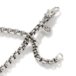 Men John Hardy Chains^Naga Box Chain Necklace, Silver, 3.7Mm