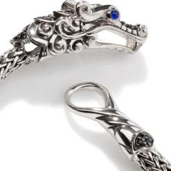 Men John Hardy Chains^Naga Bracelet, Sterling Silver, Pave, 5Mm