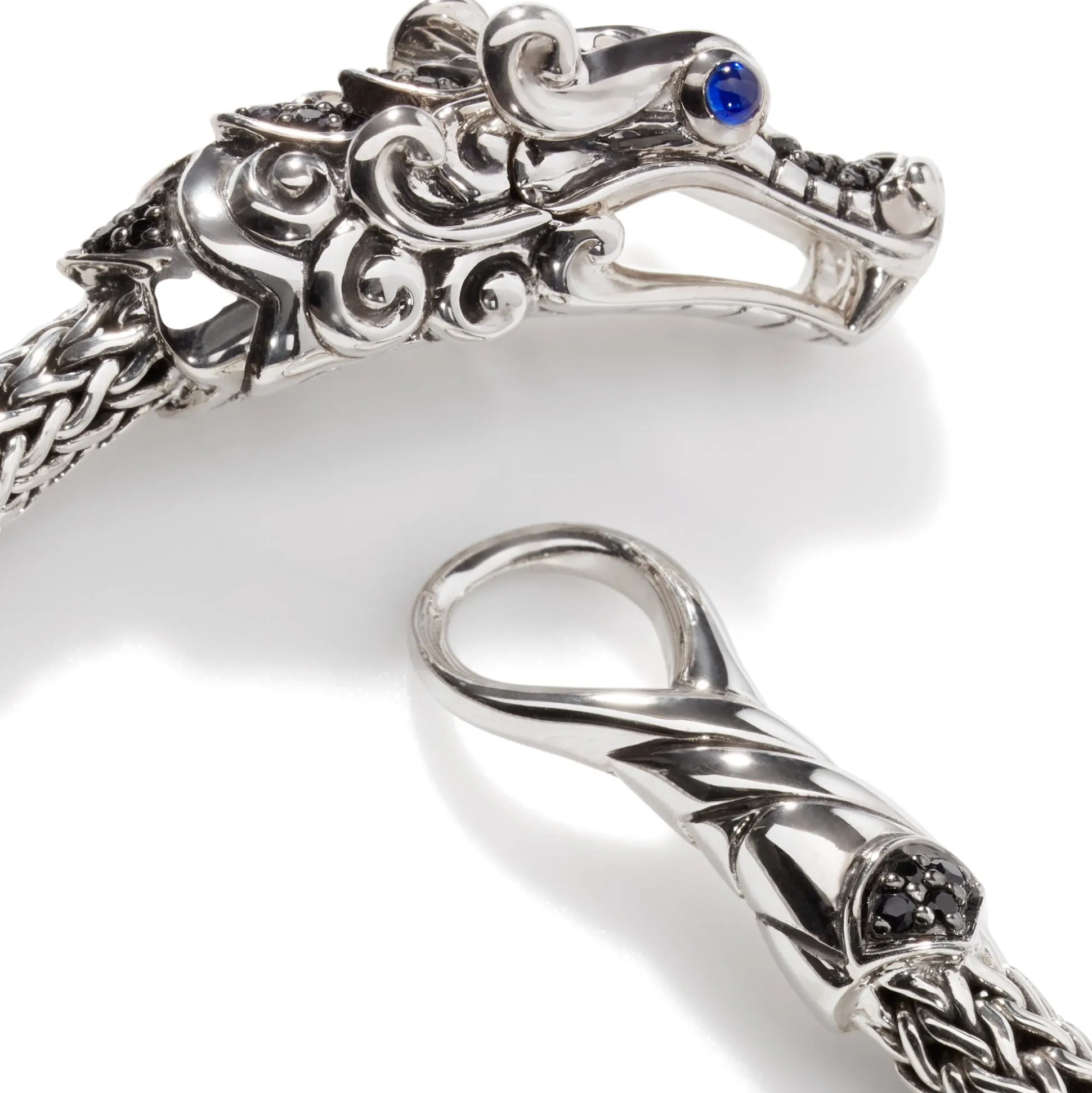 Men John Hardy Chains^Naga Bracelet, Sterling Silver, Pave, 5Mm