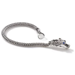 Men John Hardy Chains^Naga Bracelet, Sterling Silver, Pave, 5Mm