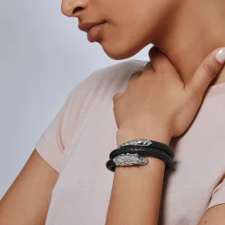 Women John Hardy Bangles & Cuffs^Naga Cuff In Leather, Sterling Silver