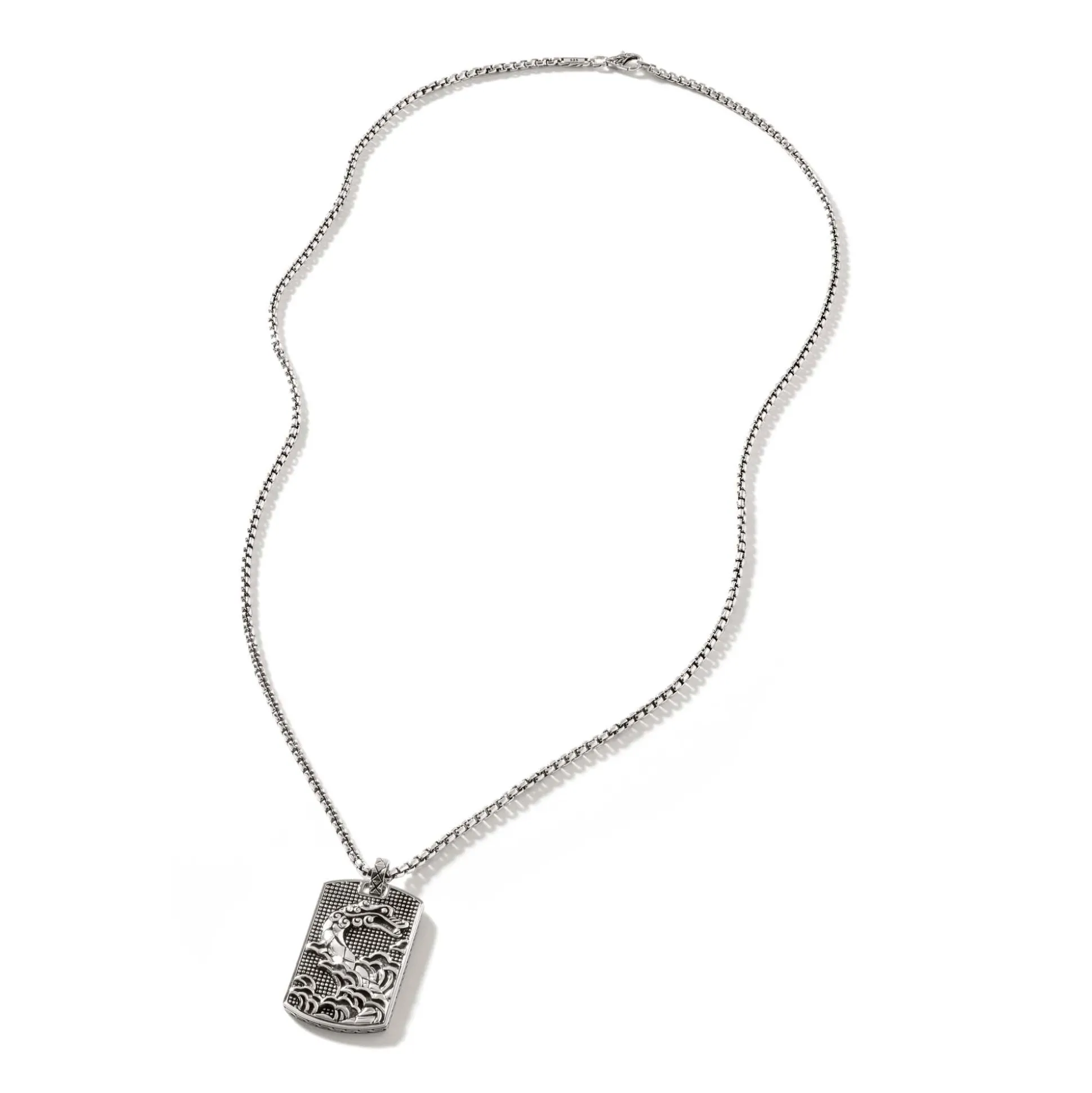 Men John Hardy Tags & Pendants^Naga Dog Tag Necklace, Sterling Silver