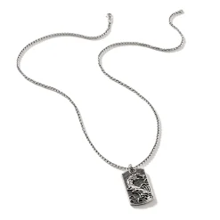 Men John Hardy Tags & Pendants^Naga Dog Tag Necklace, Sterling Silver