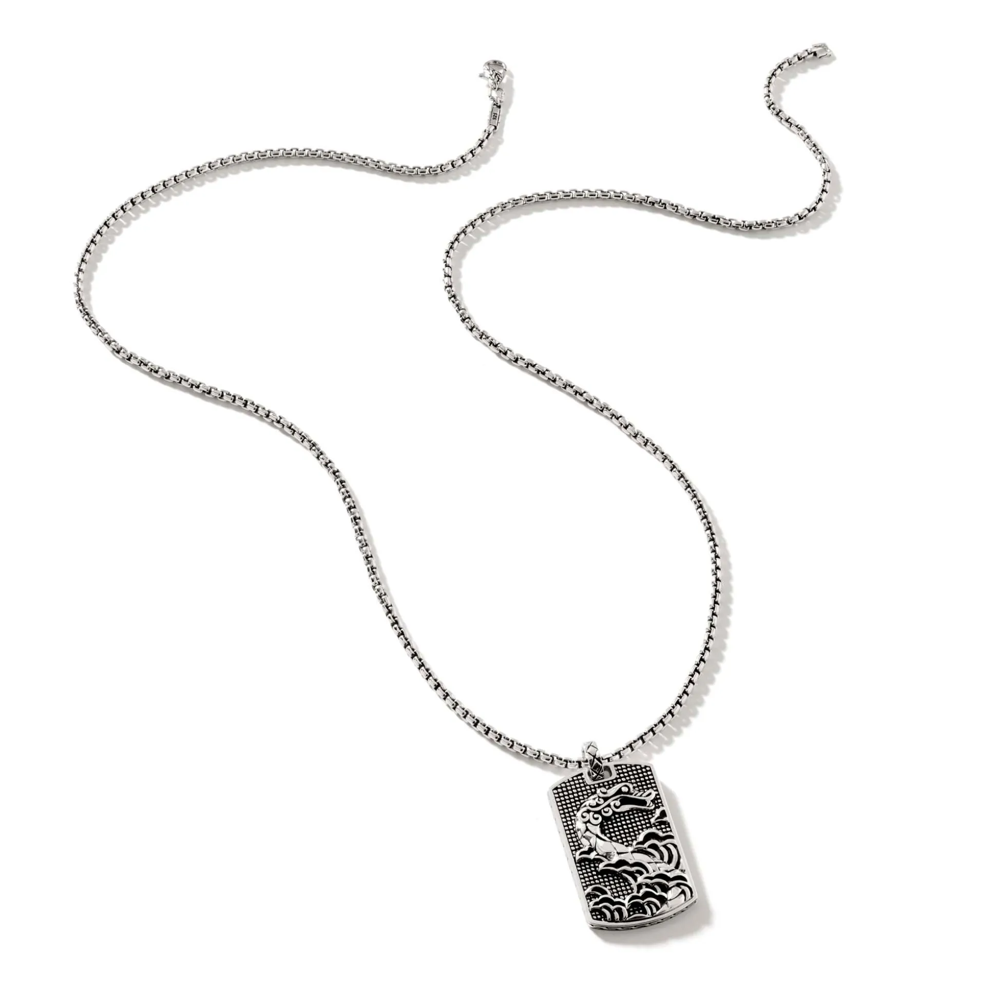 Men John Hardy Tags & Pendants^Naga Dog Tag Necklace, Sterling Silver