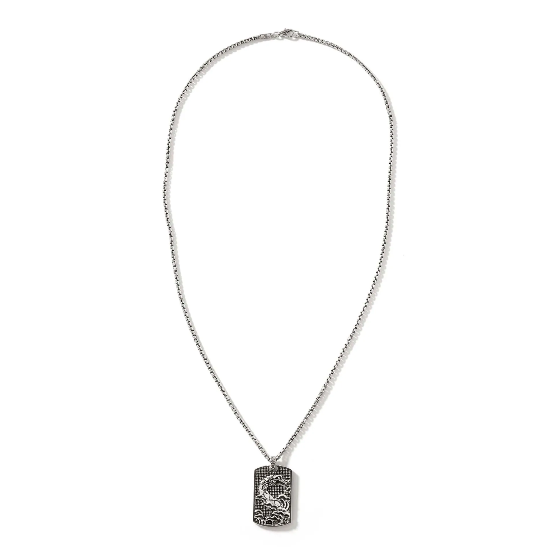 Men John Hardy Tags & Pendants^Naga Dog Tag Necklace, Sterling Silver