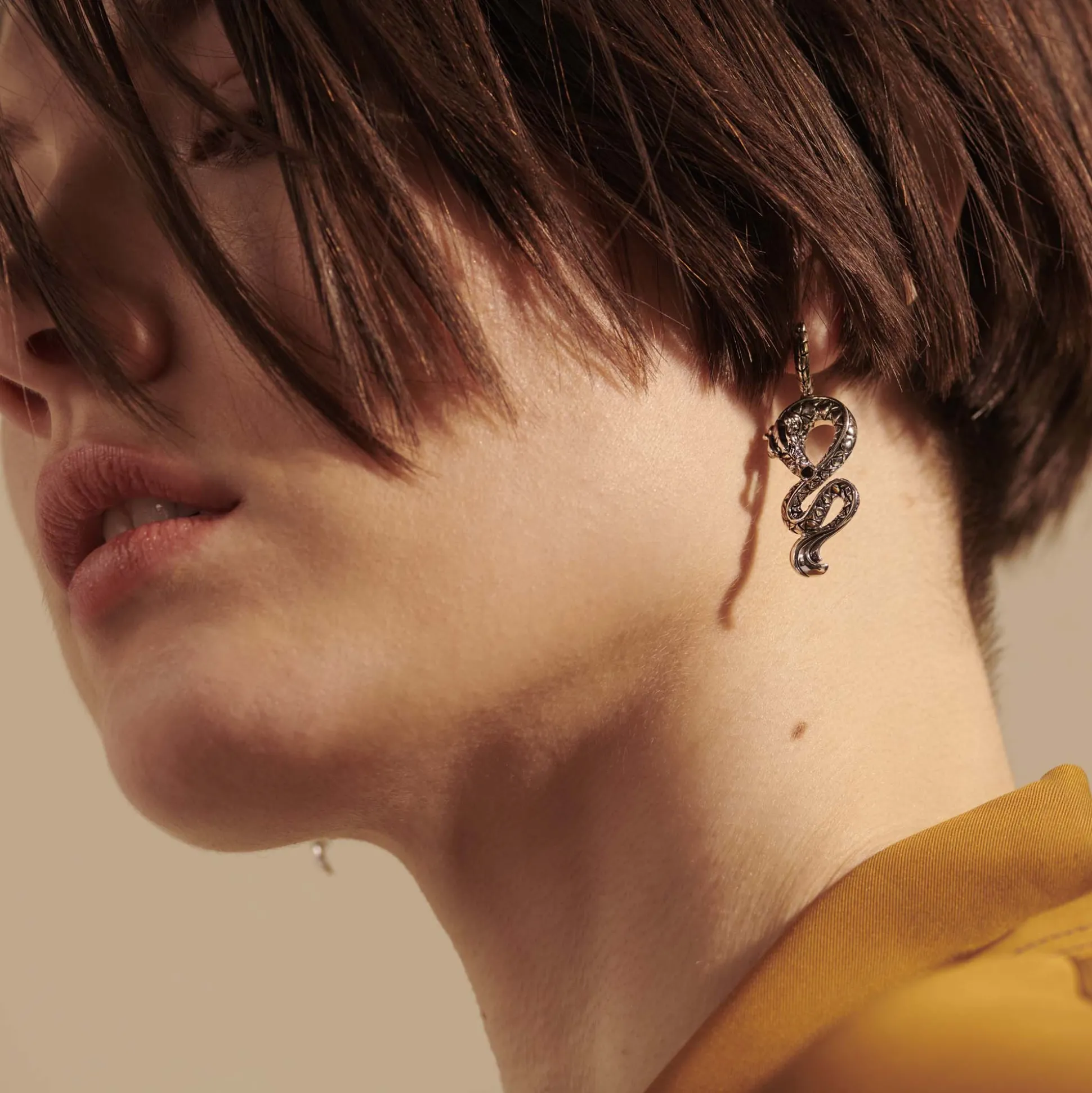 Women John Hardy Statement^Naga Drop Earring, Sterling Silver