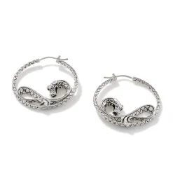 Women John Hardy Hoops^Naga Hoop Earring, Sterling Silver