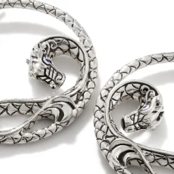 Women John Hardy Hoops^Naga Hoop Earring, Sterling Silver