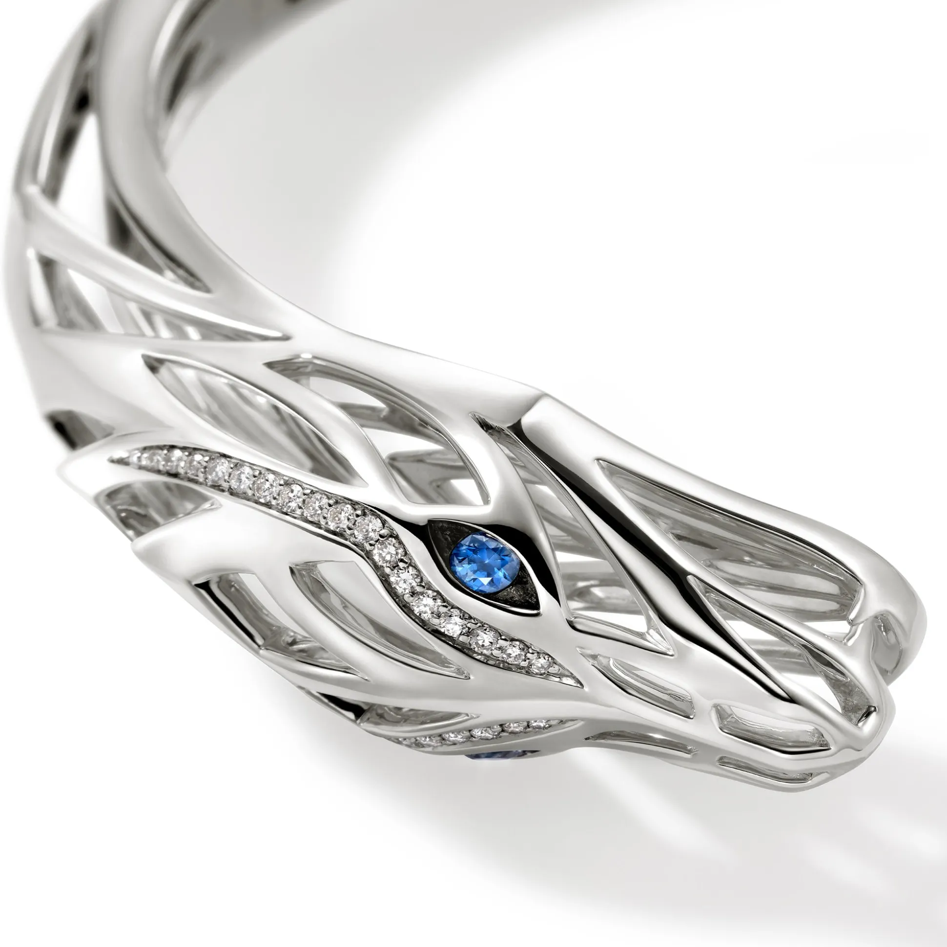 Women John Hardy Bangles & Cuffs^Naga Kick Cuff, Sterling Silver, Diamonds