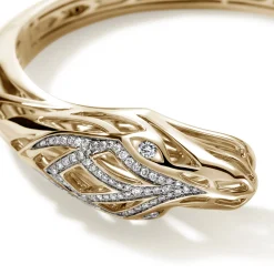 Women John Hardy Bangles & Cuffs^Naga Kick Cuff, Sterling Silver, Diamonds