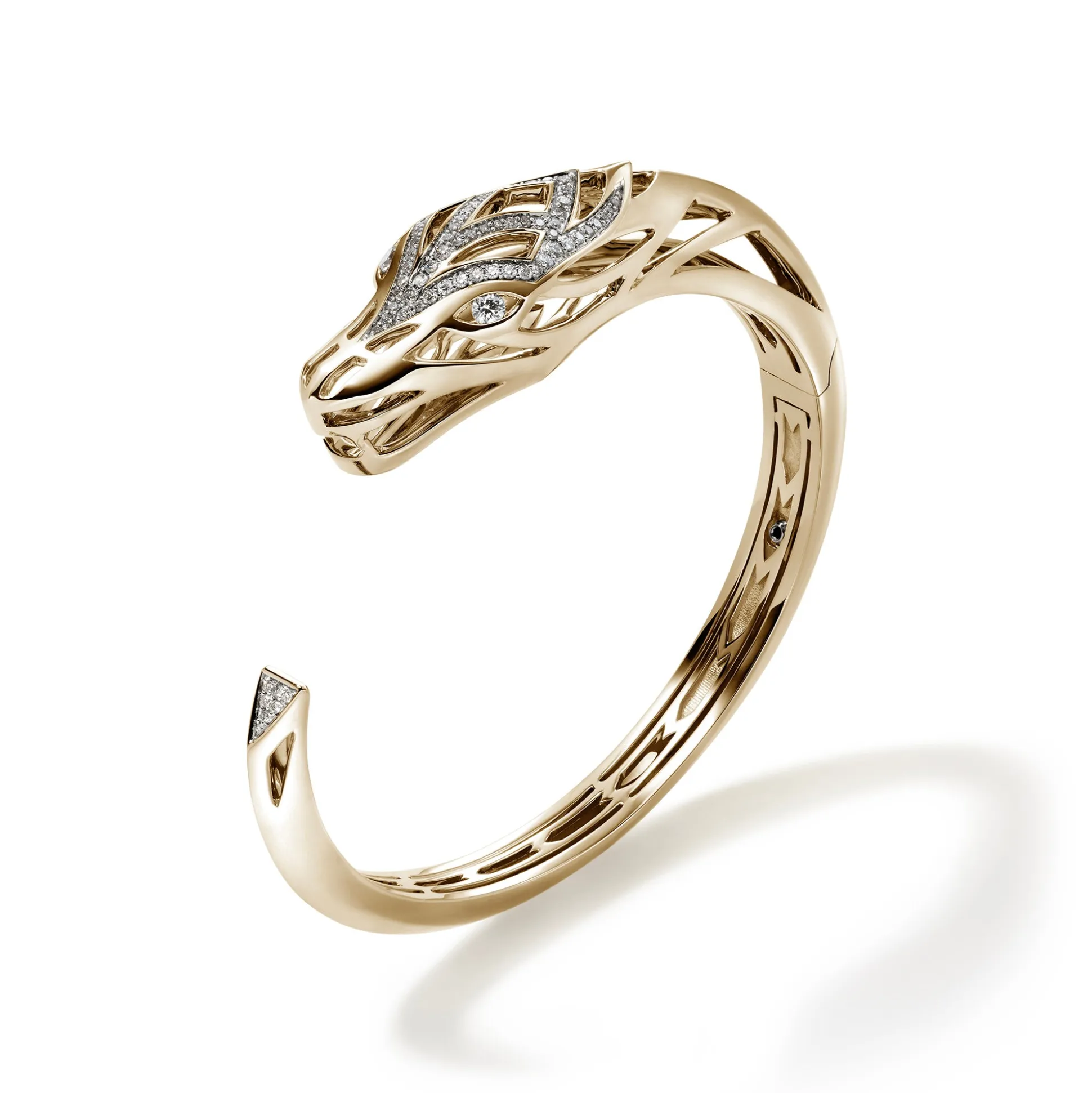 Women John Hardy Bangles & Cuffs^Naga Kick Cuff, Sterling Silver, Diamonds