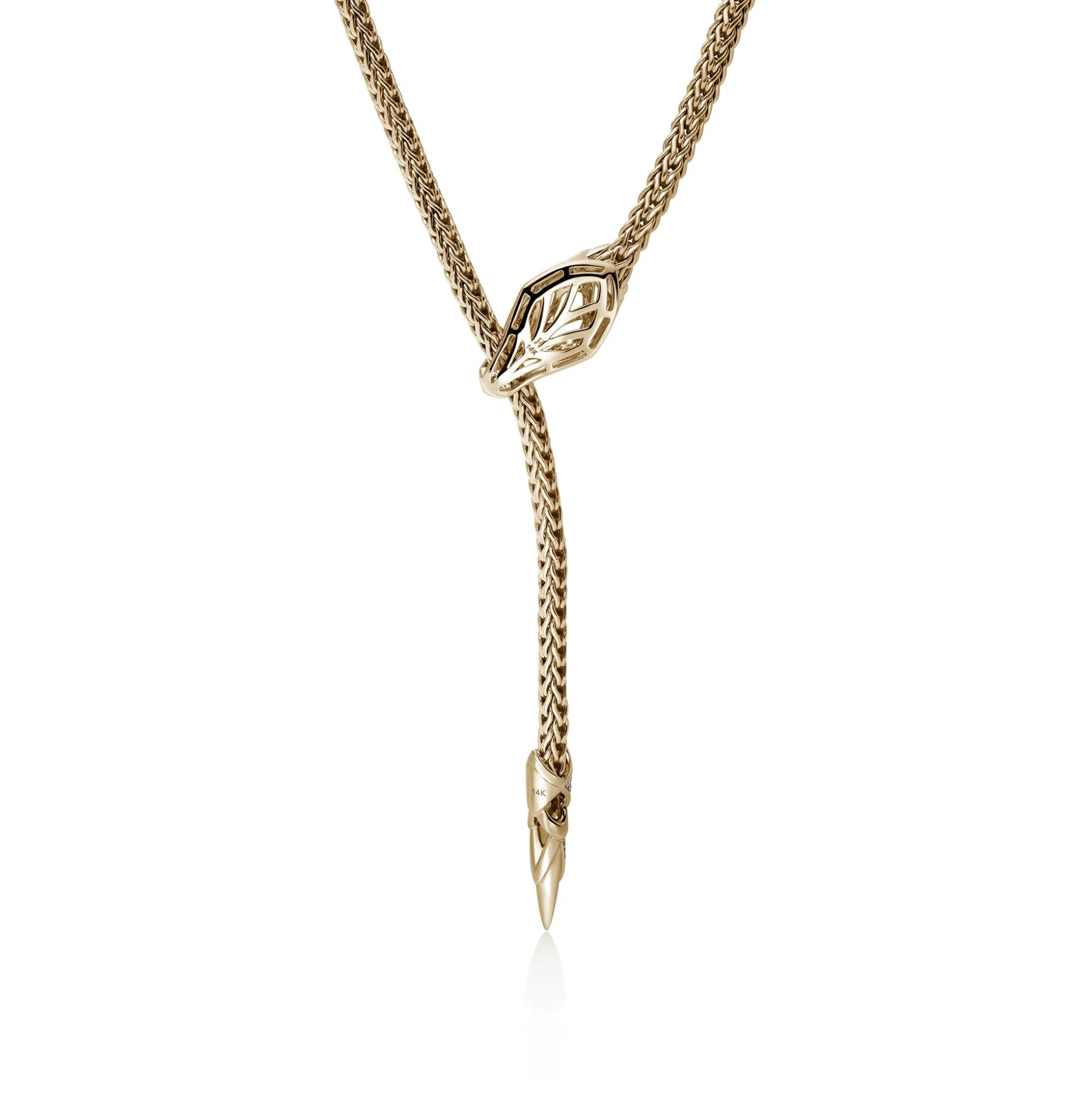 Women John Hardy Statement^Naga Lariat, Gold, Silver, Diamonds