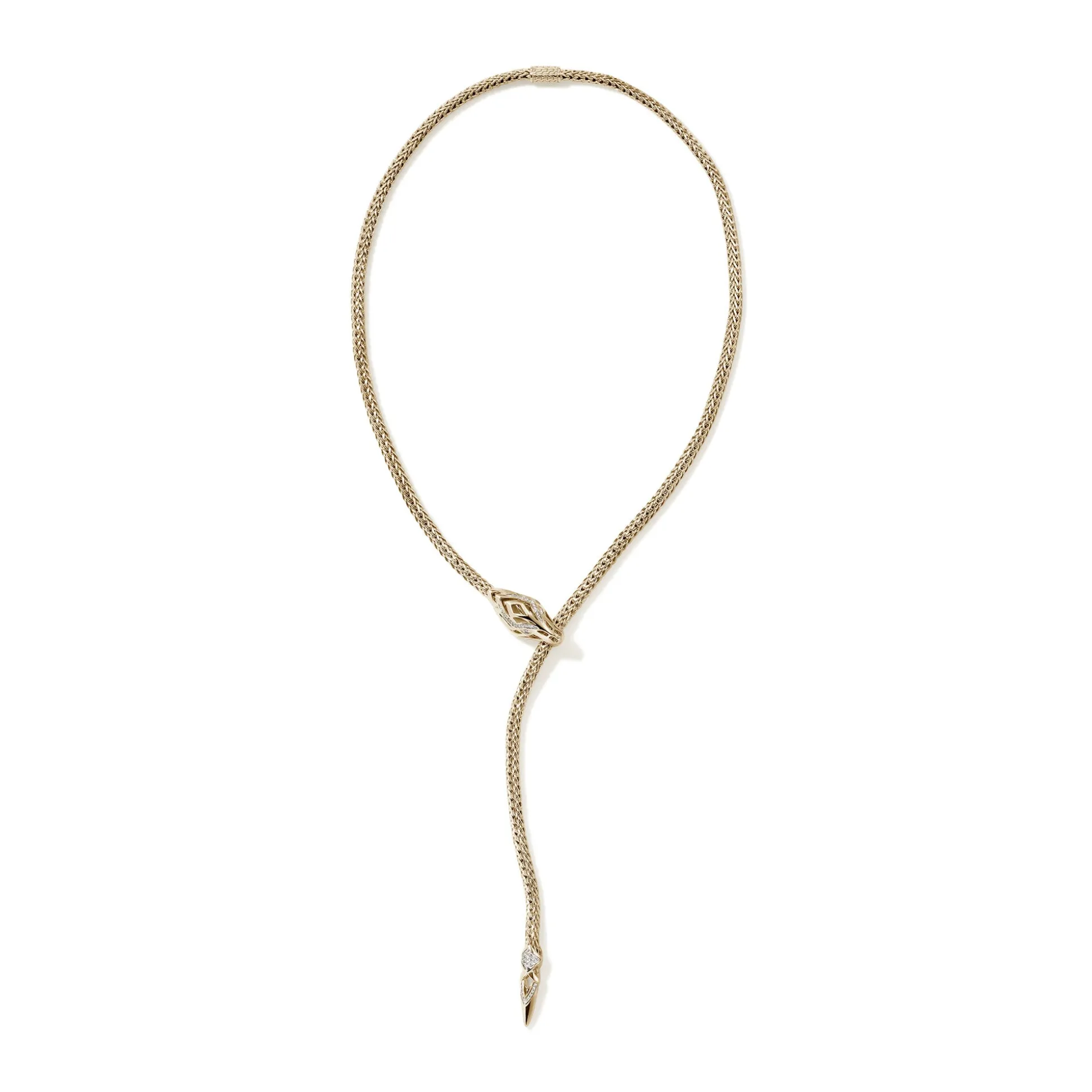 Women John Hardy Statement^Naga Lariat, Gold, Silver, Diamonds