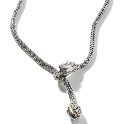 Women John Hardy Statement^Naga Lariat, Sterling Silver, Gold, 5Mm