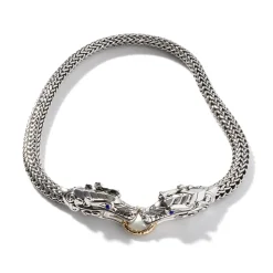 Women John Hardy Statement^Naga Necklace, Sterling Silver, Gold, 10.5Mm