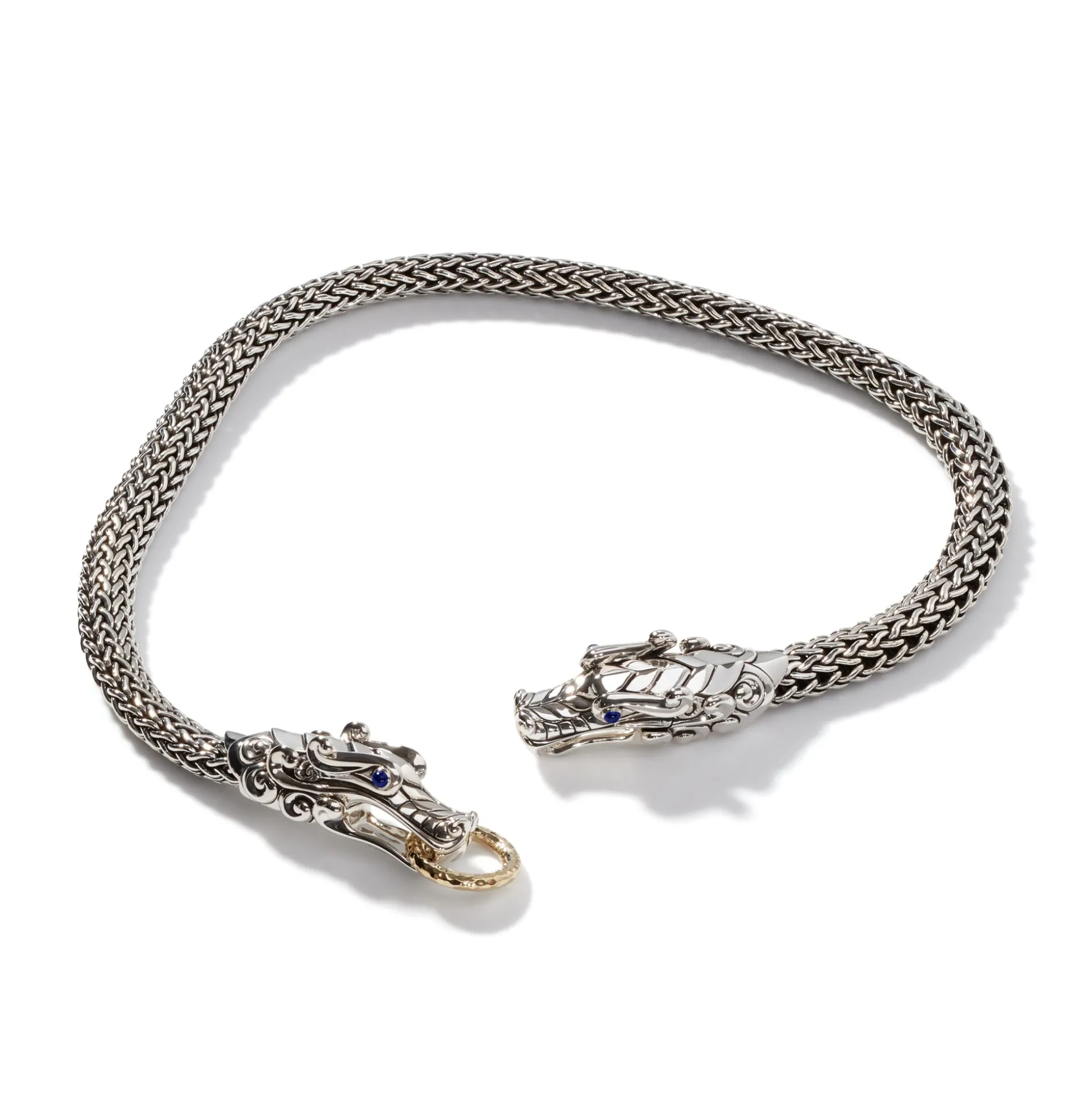 Women John Hardy Statement^Naga Necklace, Sterling Silver, Gold, 10.5Mm