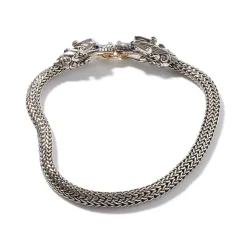 Women John Hardy Statement^Naga Necklace, Sterling Silver, Gold, 10.5Mm